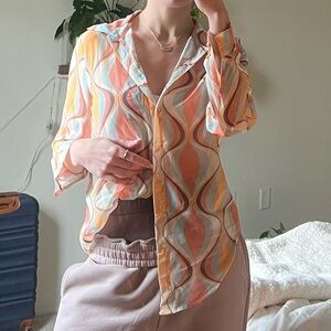 Princess Polly Multicolor Swirl Shirt